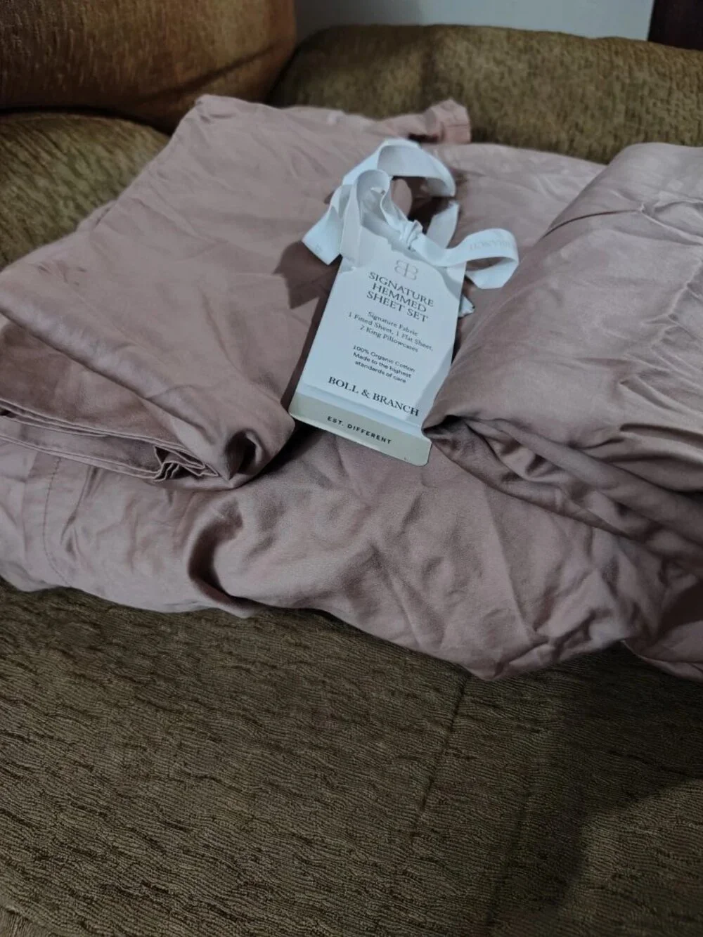 Boll & Branch PLUM CALIFORNIA KING Signature Hemmed 4 PCS Sheet Set